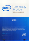 Сертификат платинового партнера Intel